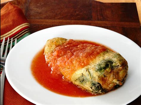 sauce on top of chile relleno